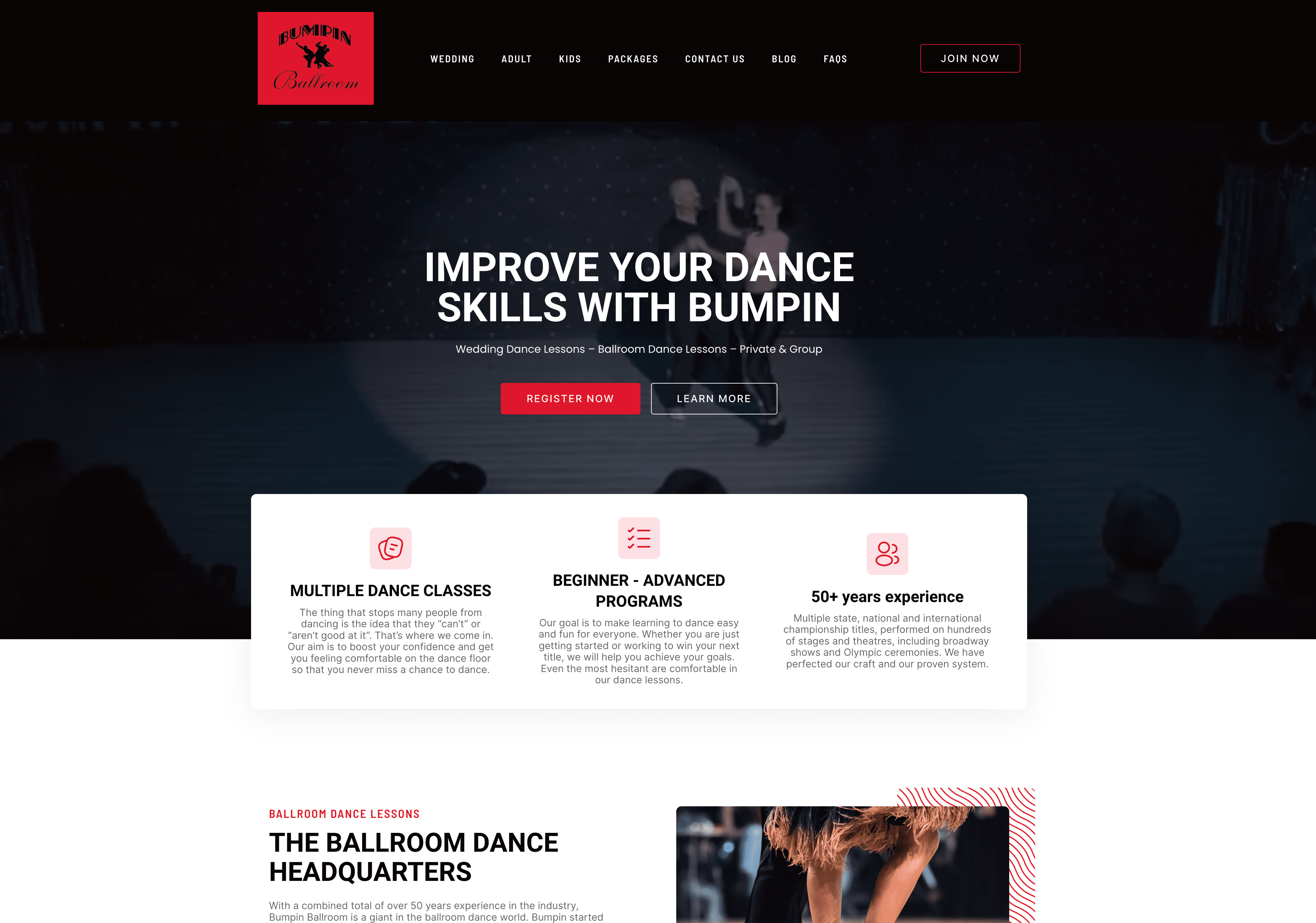 Small Business Website Dance Studio